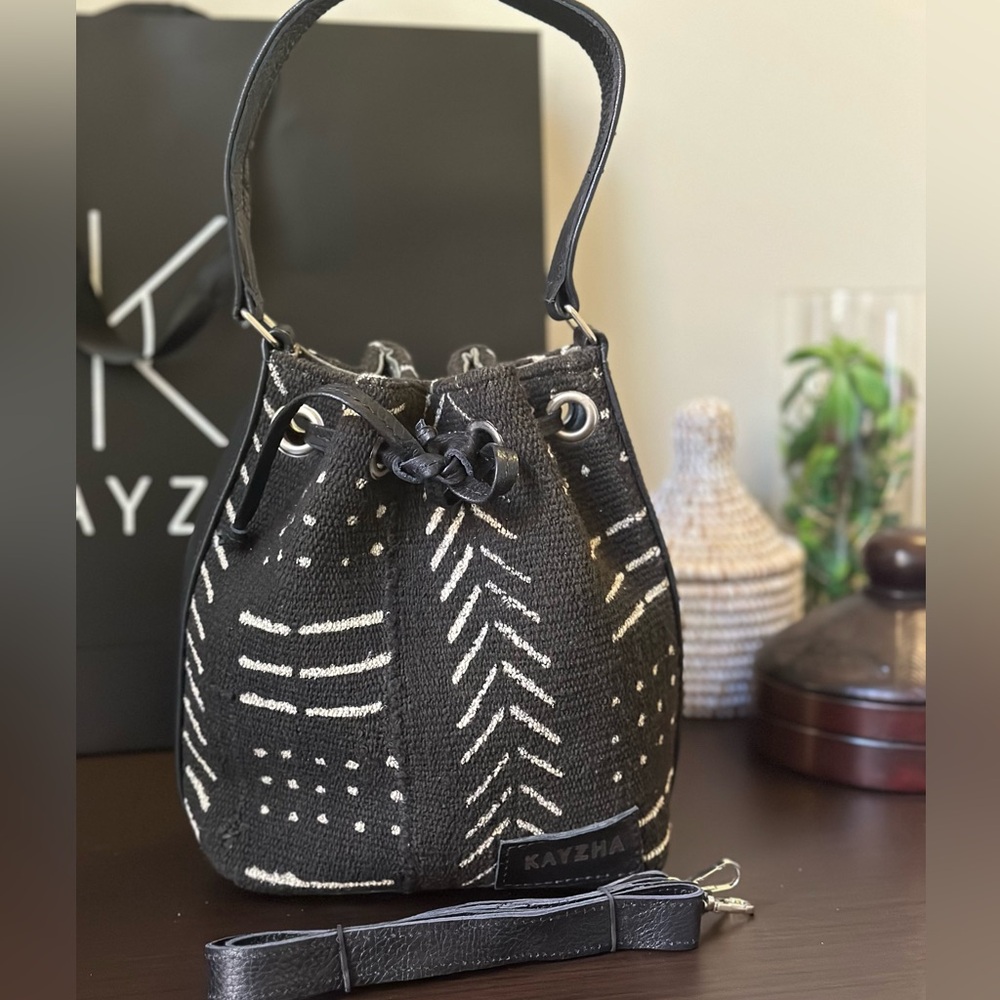 Mud cloth hand bag